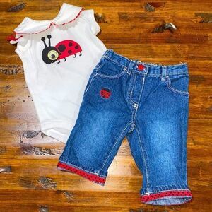 Baby 8 • 2 Piece Set • Ladybug • 0/3M